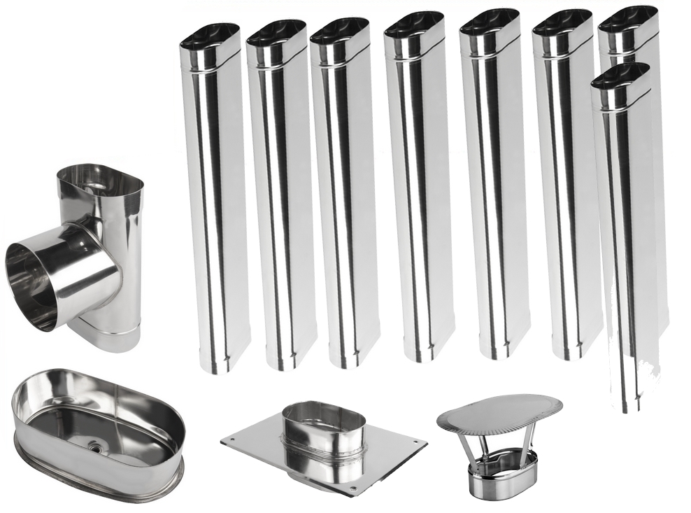 

Zestaw Wkład Kominowy Owalny Żar Fi 100/200 8,3m