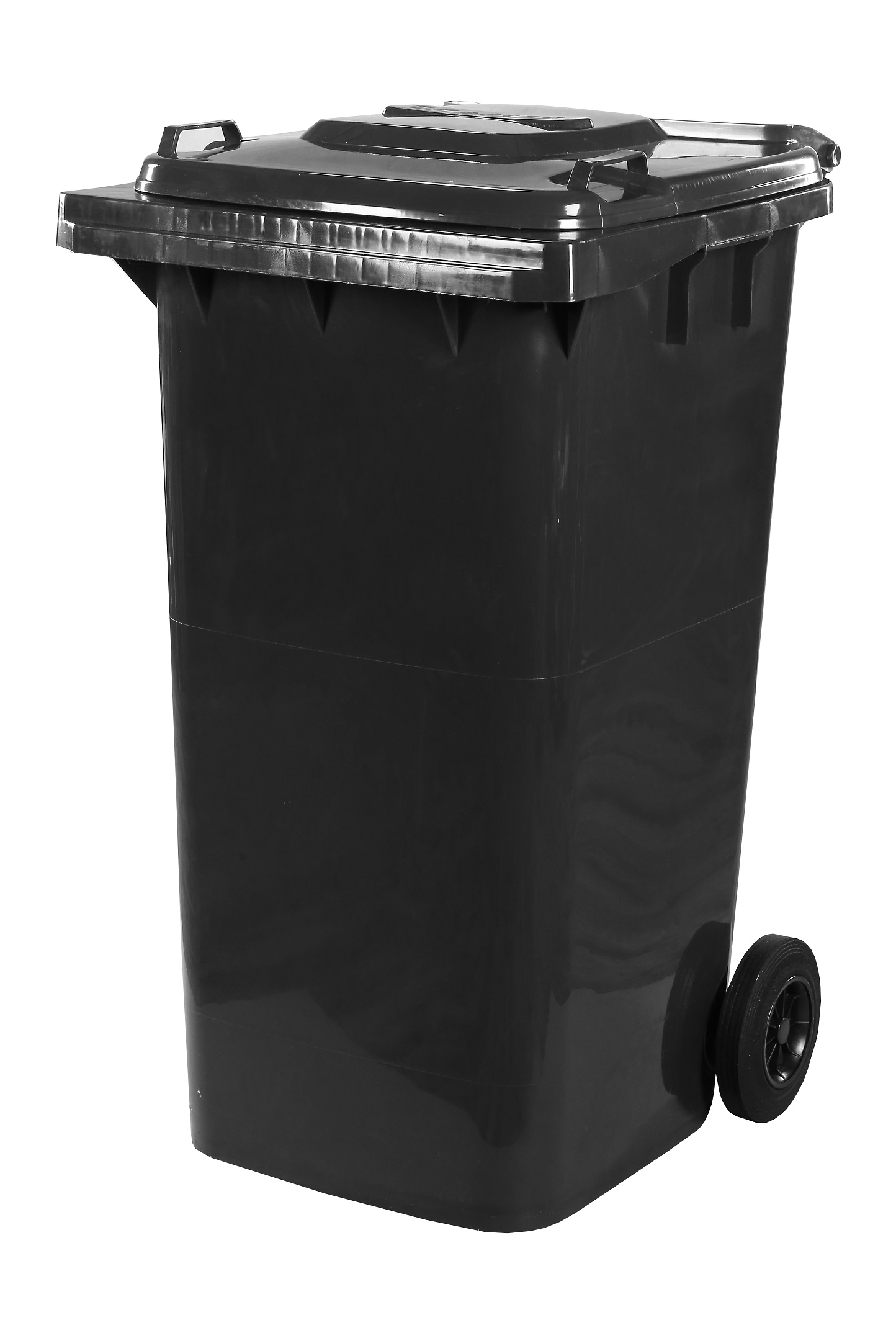 Pojemnik na śmieci 240L czarny/ grafitowy z uchwytem i solidną pokrywą kosz