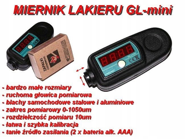 Miernik Tester Grubości Lakieru GL-mini *Fe Zn Al* Kod producenta 4441