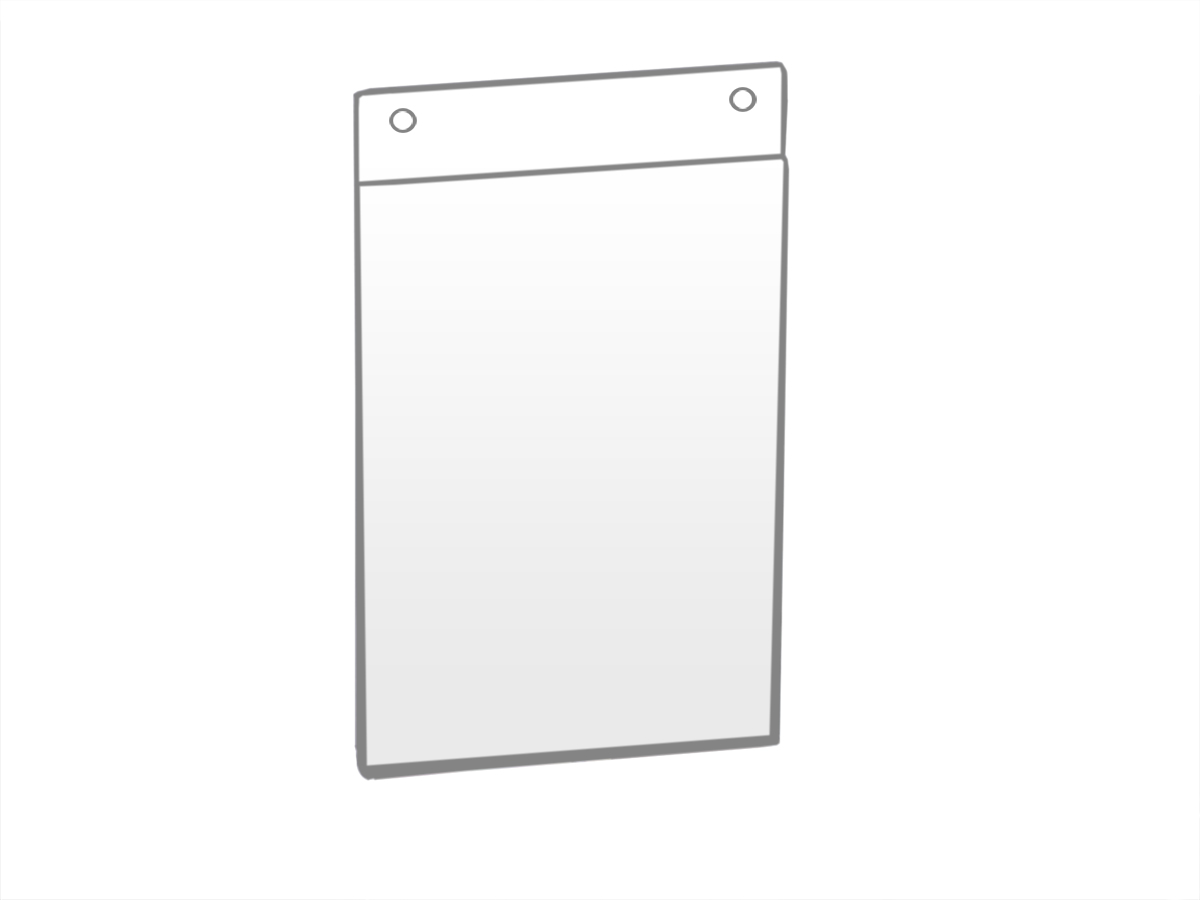 KOSZULKA TABLICZKA RAMKA KIESZEŃ WISZACA PLAKATOWA PLEXI (pleksi) A4 PION