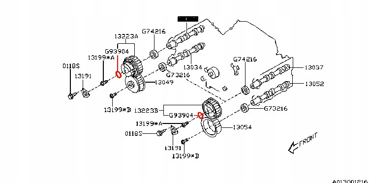 SUBARU ORING USZCZELKA KOŁA ROZRZĄDU AVCS 39.4x3.1 Numer katalogowy części 806939040