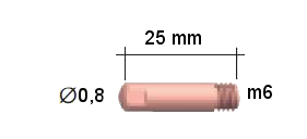 

Końcówka dysza prądowa MB15 TW15 0,8mm M6