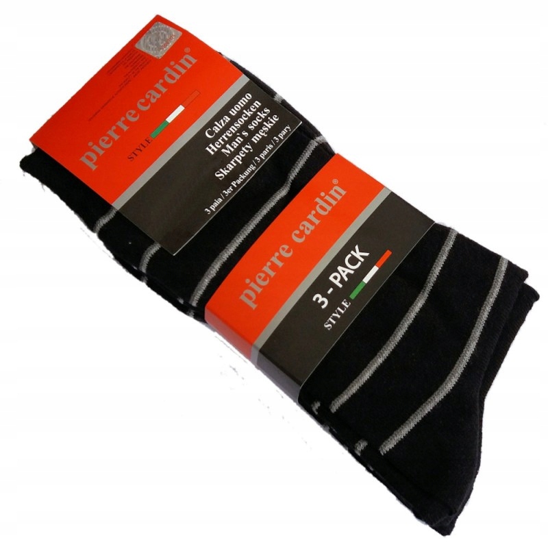

Skarpety Pierre Cardin paski 3P 39-42 Czarny