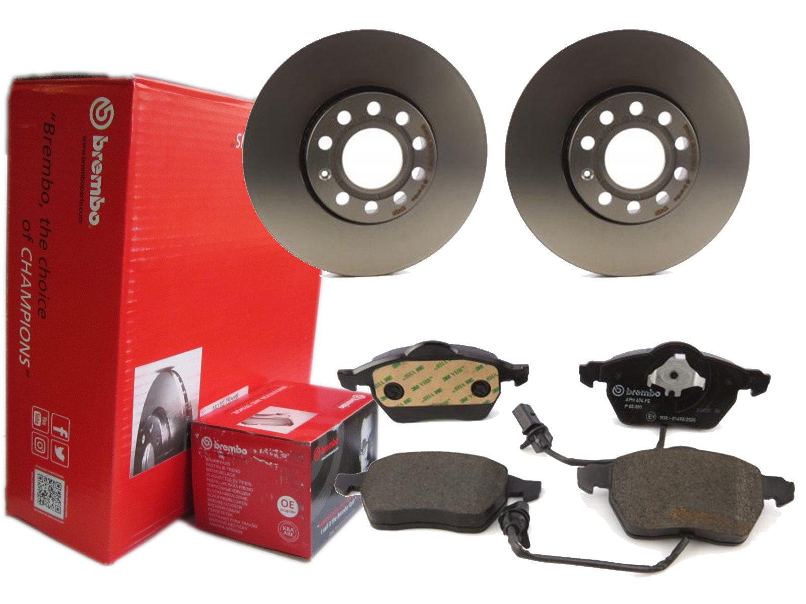 Диски + колодки BREMBO передняя AUDI A4 B5 B6 B7 288