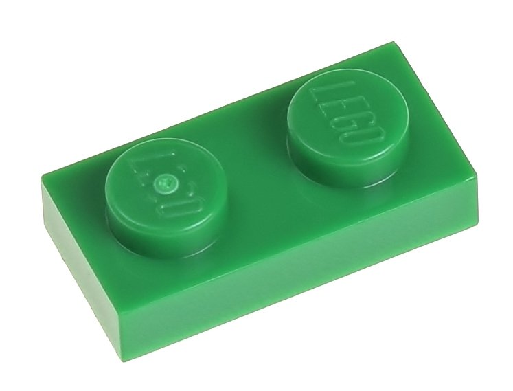 

Lego Płytka zwykła 1x2 3023 zielona 4 szt.