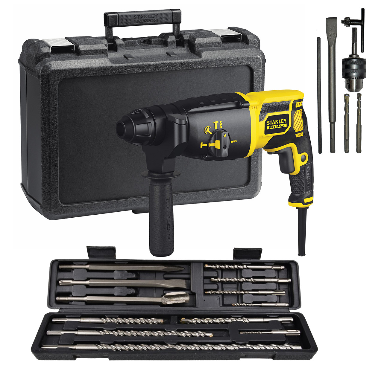 

Stanley FME500K Młotowiertarka młot 750W +12 wiert