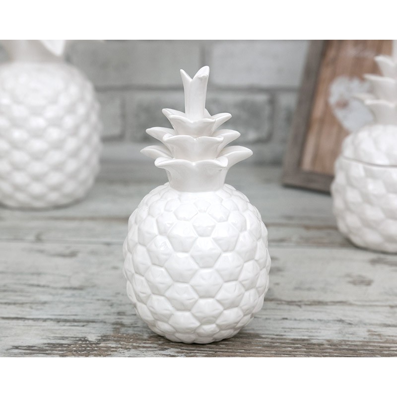 FIGURKA ANANAS BIAŁY 18cm CERAMICZNY SZKLIWIONY 20 Materiał wykonania ceramika