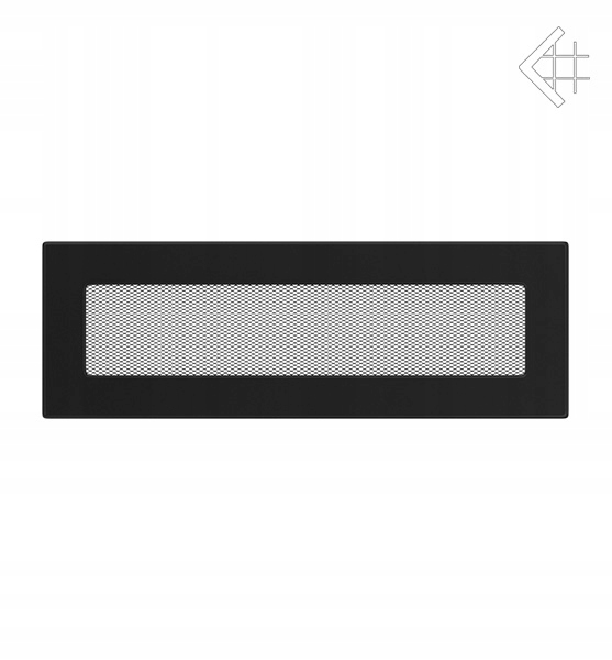 KRATKA KOMINKOWA WENTYLACYJNA 11x32 CZARNA metalowa z siatką kieszeń Typ kratki malowana