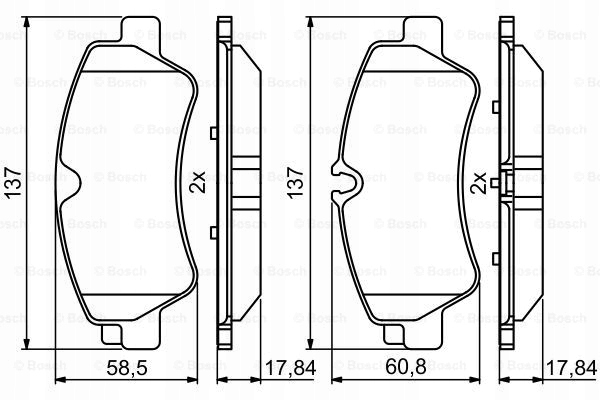 Колодки BOSCH Tył - FORD TRANSIT VII Сторона кабіни tył foto 0