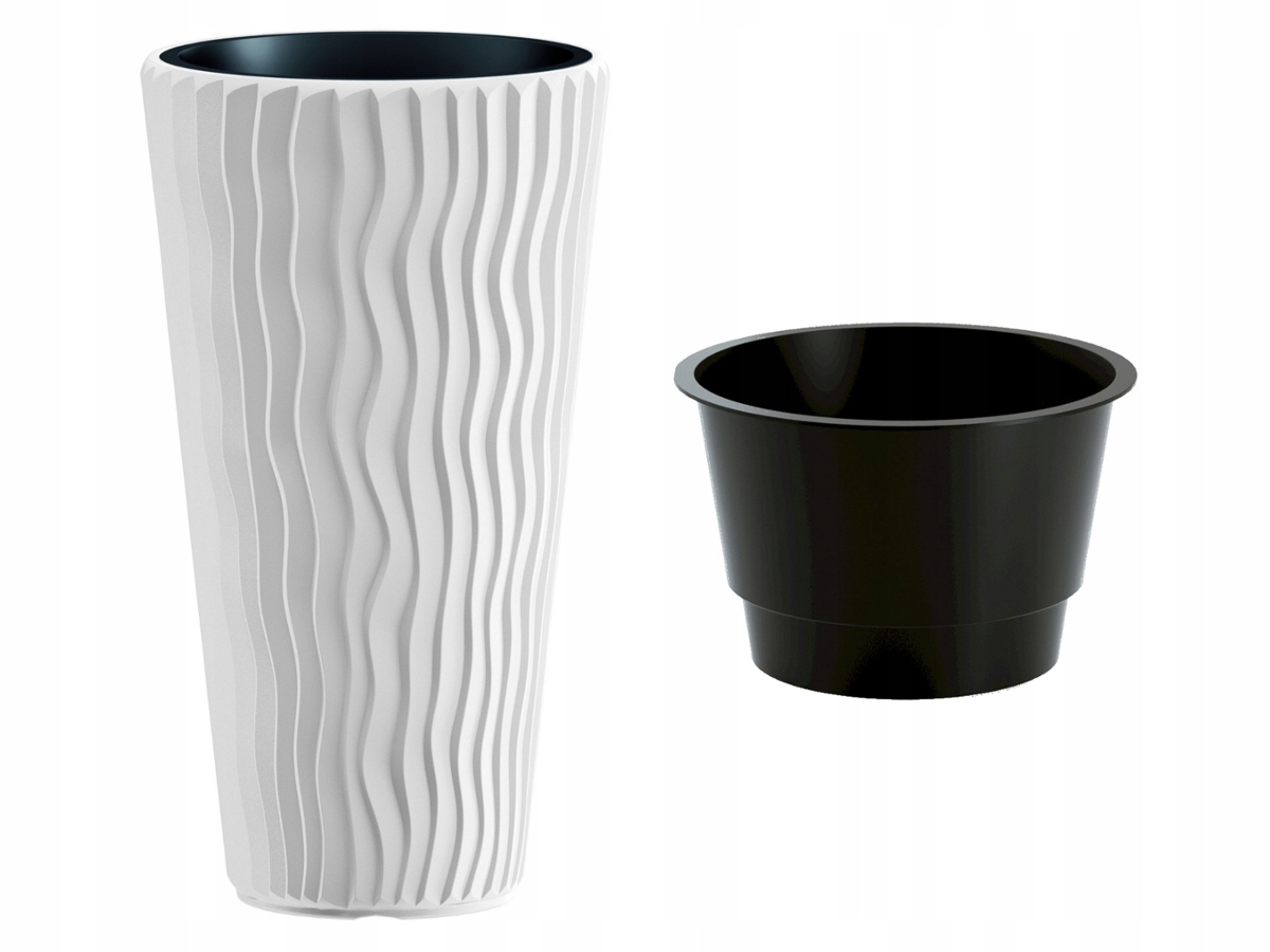 

Doniczka Sand slim z wkładem Efekt 3D DPSP400