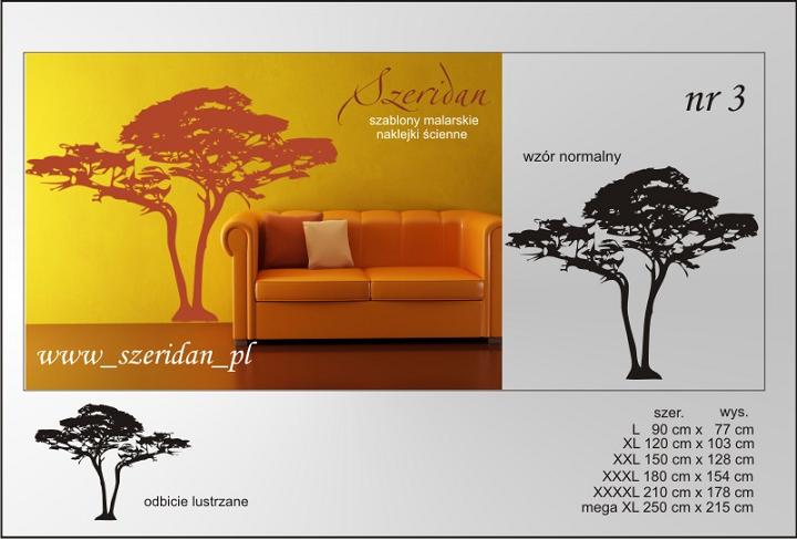 SZABLON MALARSKI DRZEWO szablony 120cm XL Marka SZERIDAN