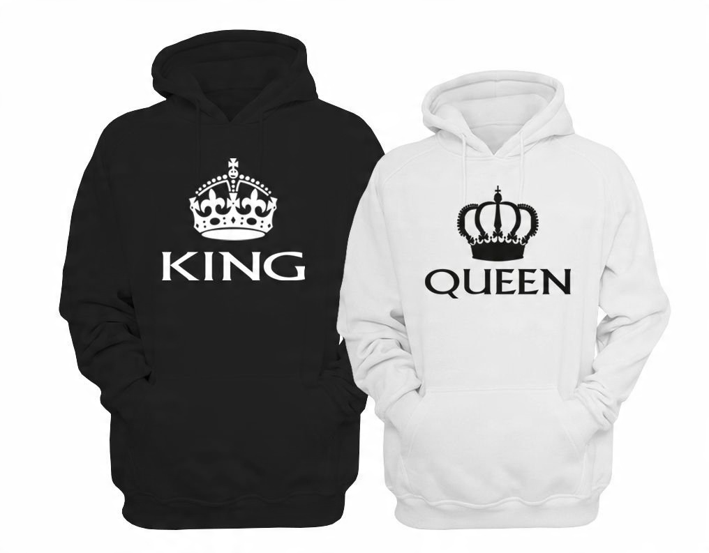 

bluzy dla par z kapturem Queen i King roz.XL