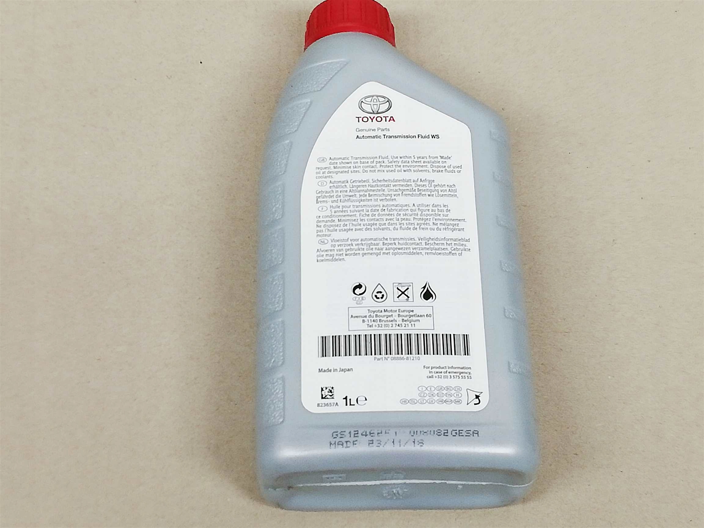 LEXUS OLEJ AUTOMATYCZNEJ SKRZYNI BIEGÓW ATF WS 1L Klasa lepkości SAE inna