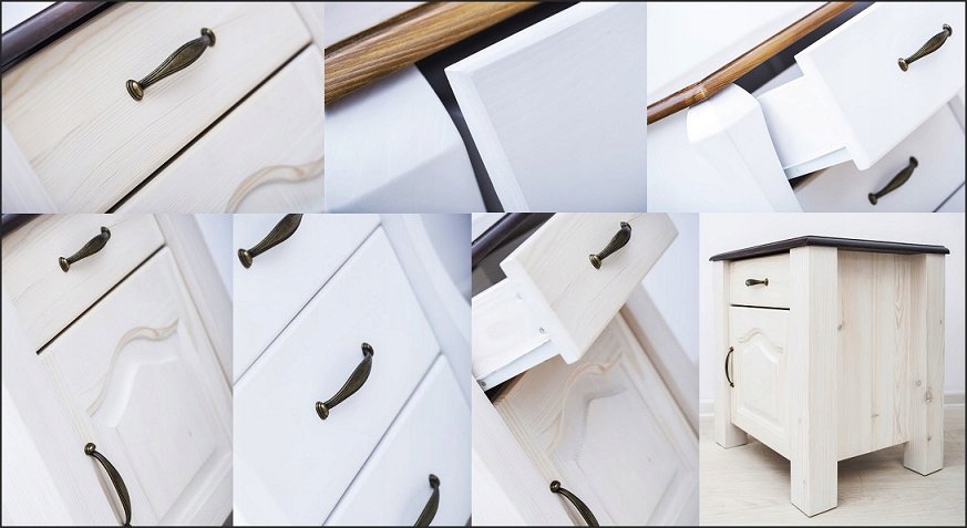 Komoda z Drewna Biała ,model Merina 6 PRODUCENT Marka Natur-drew