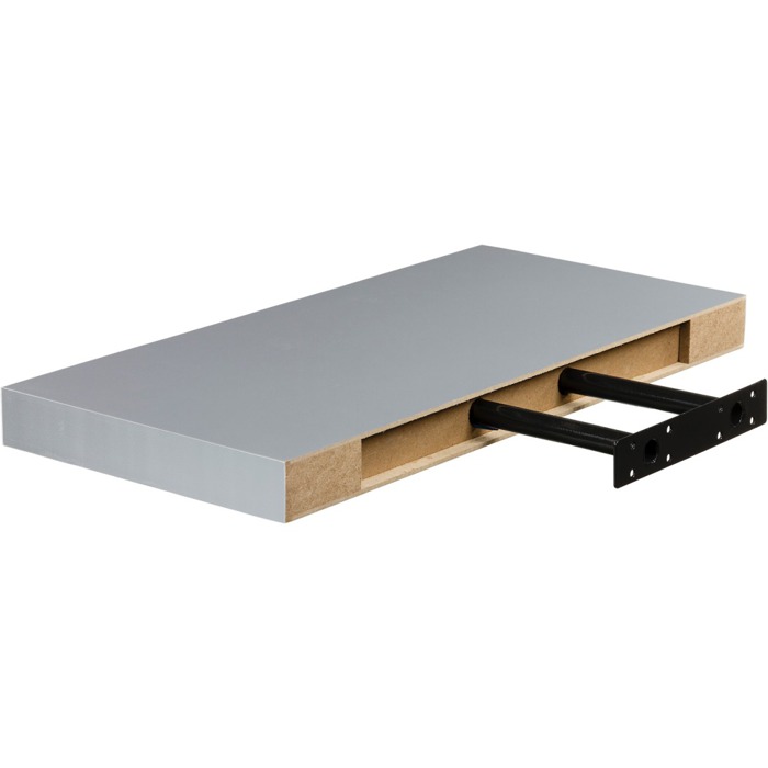 SREBRNA SZARA PÓŁKA NAŚCIENNA WISZĄCA VOLATO 70 CM Liczba poziomów 1