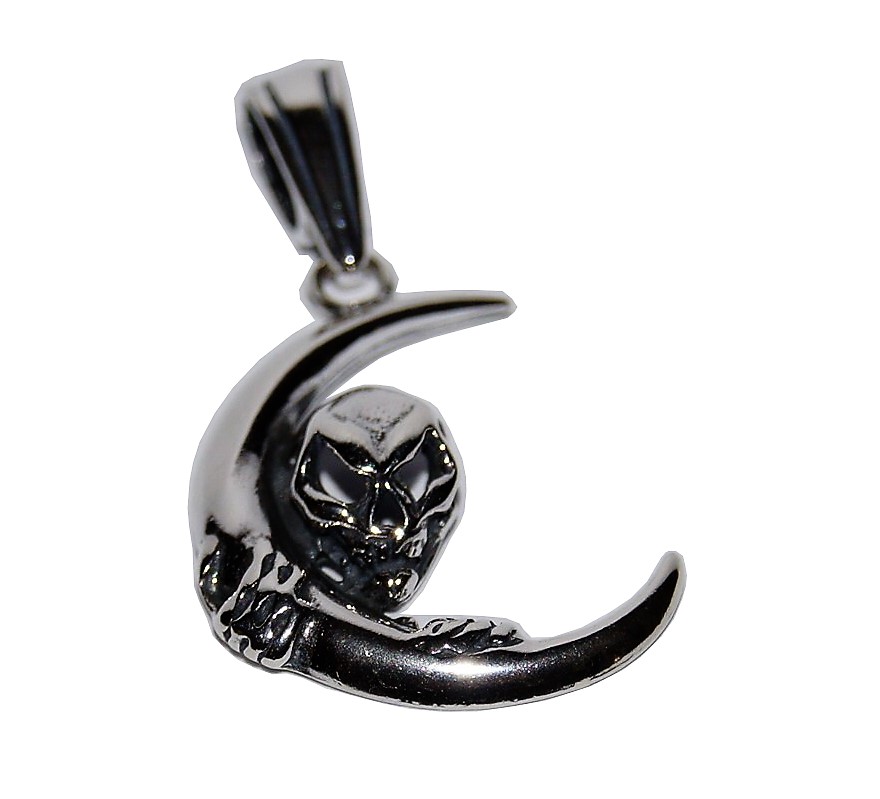 

Wisiorek srebro Księżyc Czaszka ok.3,8 g. Gothic