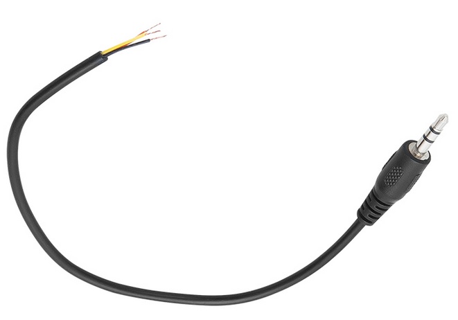 

Wtyk mały Jack 3,5 stereo z przewodem 0,4m (3415)