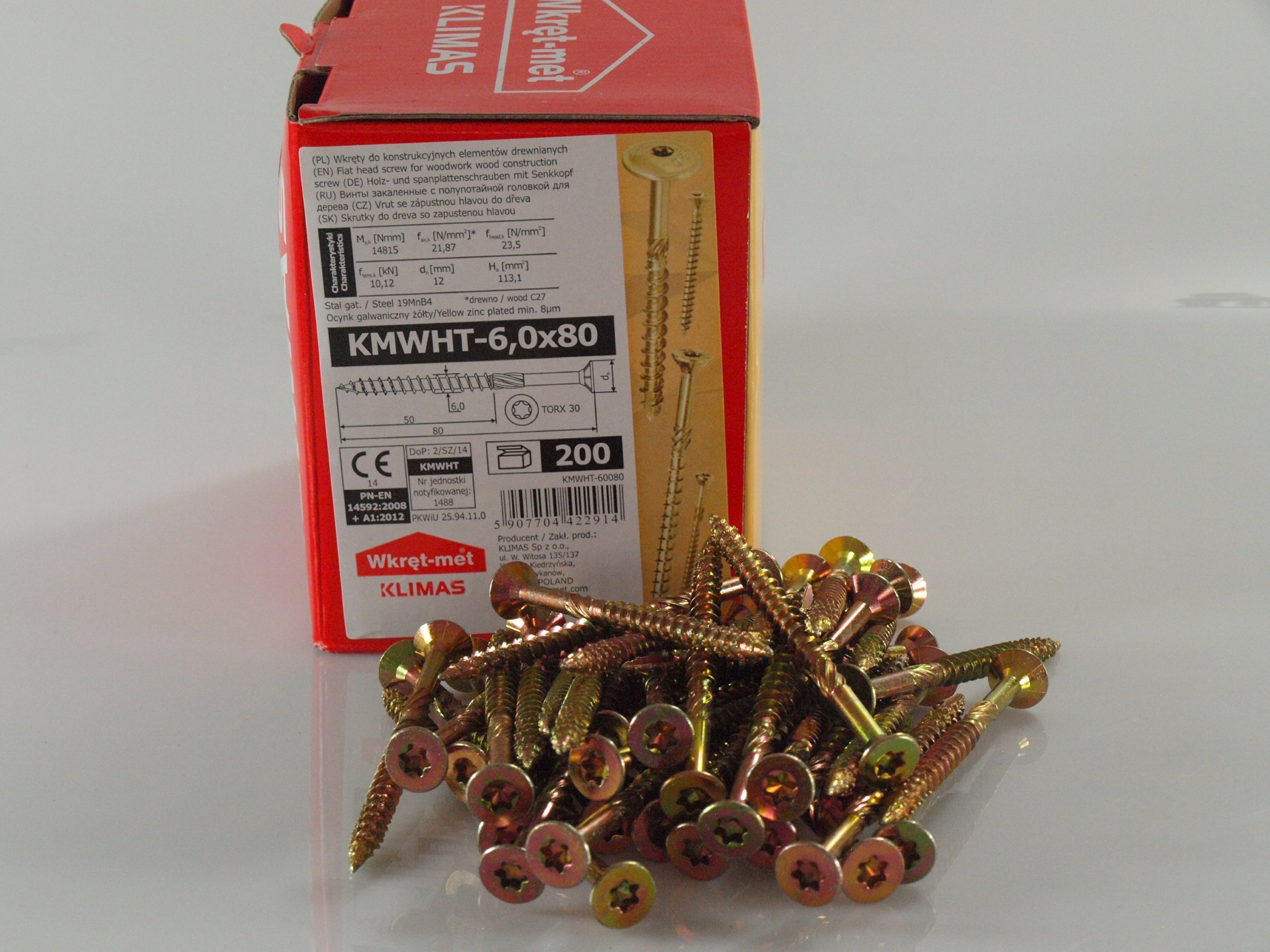 

Wkręty Ciesielskie Do Drewna 6,0x80 Torx 200 szt