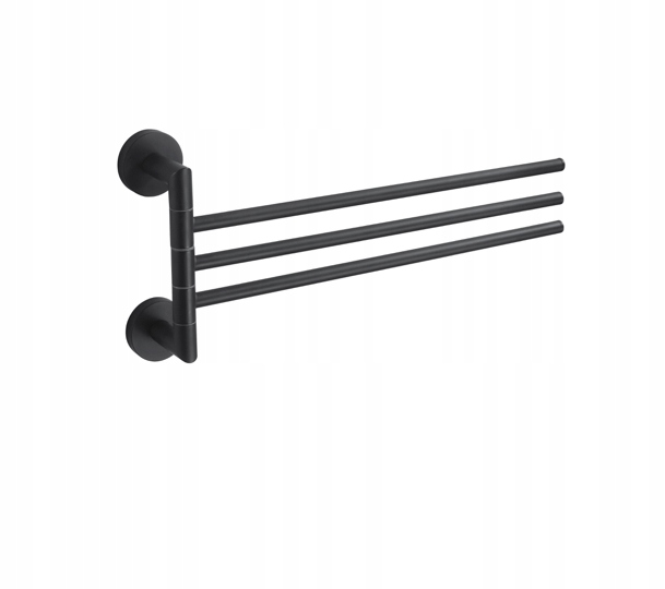 Věšák s pohyblivým ramenem na kolíčky Stella černý 07.130-B