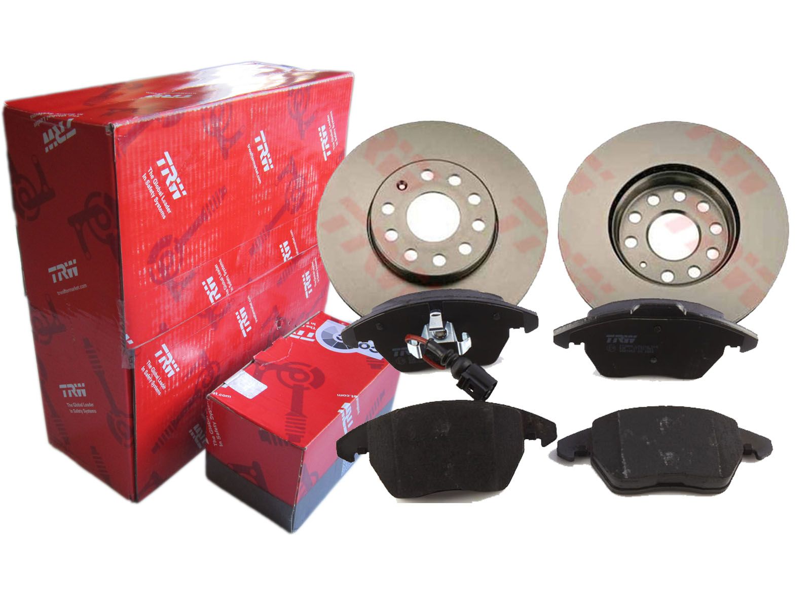 ДИСКИ КОЛОДКИ TRW ПЕРЕДНІ VW TOURAN GOLF V VI EOS