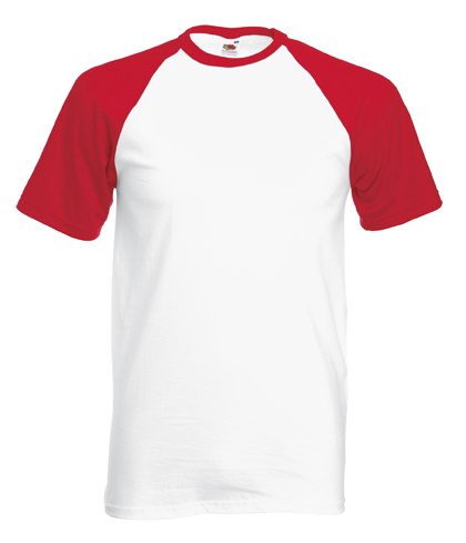 

Koszulka T-shirt Baseball White/Red S