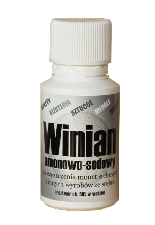 

Winian amonowo sodowy do czyszczenia monet 100 ml