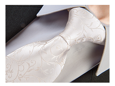 

New! Krawat Męski Paisley Ślubny Ivory Ecru k167