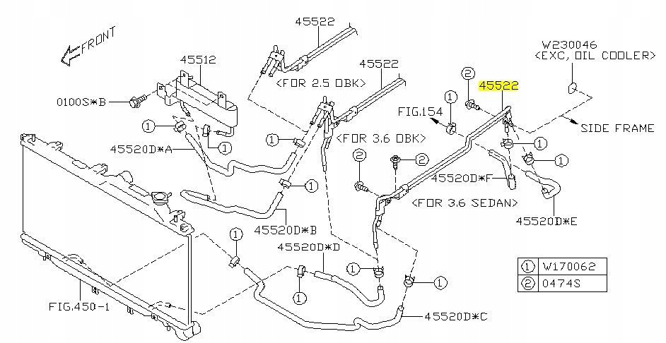 PRZEWOD OLEJOWY SUBARU LEGACY 3 6 ORYGNAL 2014