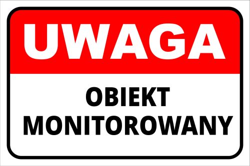 

Naklejka Obiekt Monitorowany 15X10 CM