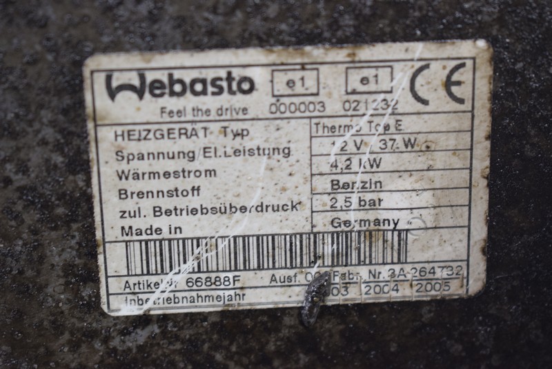 WEBASTO OGRZEWANIE POSTOJOWE THERMO BMW E36 1.6 8V Producent części Inny