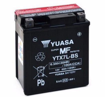 YTX7L-BS - Аккумулятор Yuasa YTX7L-BS 12V/6AH YTX7L-BS HORNET