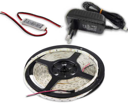 

Zestaw Taśma Led 3528 IP65 2m Zasilacz Ściemniacz