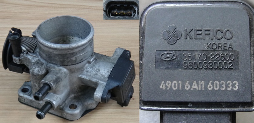Hyundai GETZ 02-05 r 1.3 12V ДРОССЕЛЬНАЯ ЗАСЛОНКА