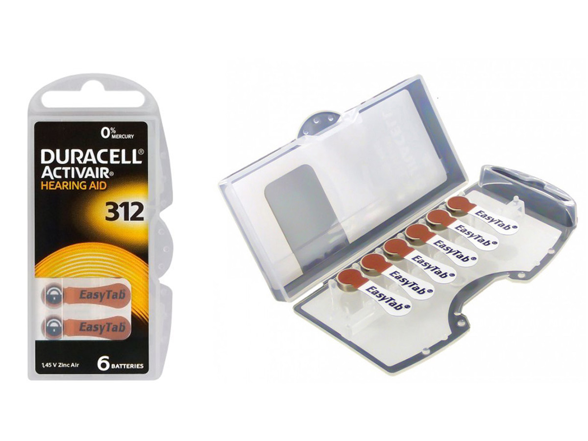 

Duracell 6szt Baterie Słuchowe 312 PR41 347 Zinc