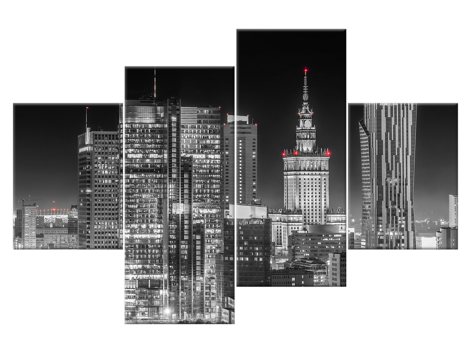 

Obraz na ścianę Miasta Warszawa nocą 120x80 noc
