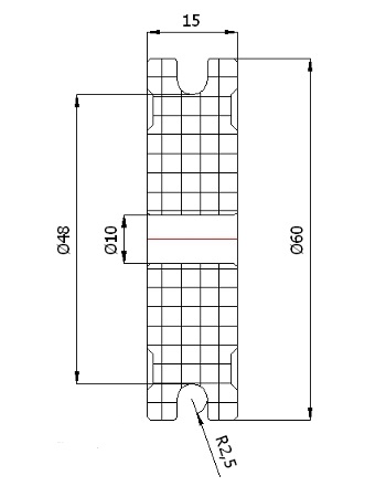 fi 60 ROLKA NA LINĘ fi 5 Rolki na linkę otwór 10 Marka Zabi
