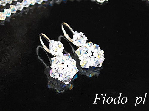 KOLIA ŚLUBNA Z KWIATEM OPALIZUJĄCA SWAROVSKI CUDO Marka Inna marka