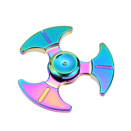 Rainbow Heptagonal Hand Spinner Fidget Zinc Alloy Metal Fidget Spinner  Metal Bearing Edc Finger Spinner Hand Relieves Stress