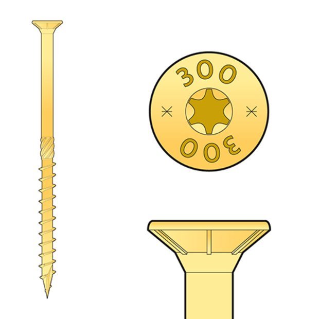 

Wkręty Ciesielskie Łeb Stożkowy Torx 8x220 50szt.