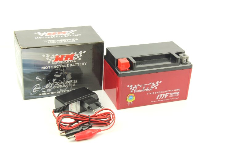 

Akumulator Żelowy 12V YTX7A-BS 7AH Ładowarka