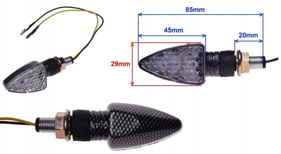 

Kierunkowskaz Led Kierunkowskazy Carbon 12V 15diod