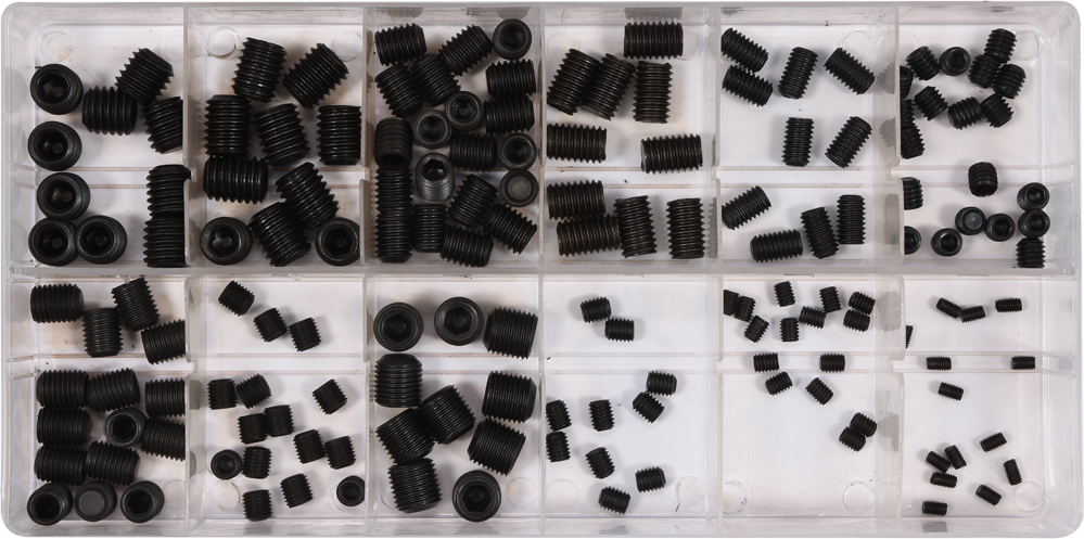 ŚRUBY IMBUSOWE BEZ ŁBA USTALAJĄCEGO 160 SZT MIX Marka Yato