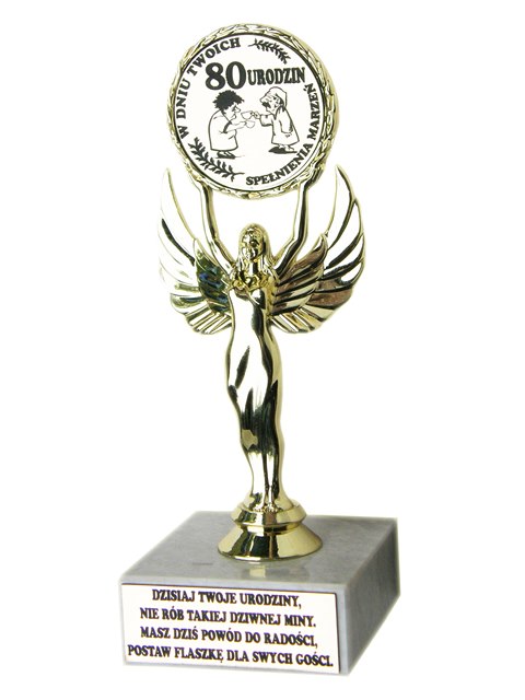

Statuetka 80-tka urodziny trwała Śmieszna
