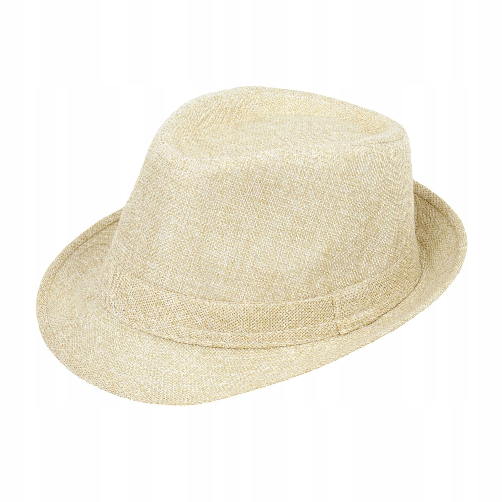 R163 klasický klobúk Trilby béžový hladký Polar Fashion veľ.58