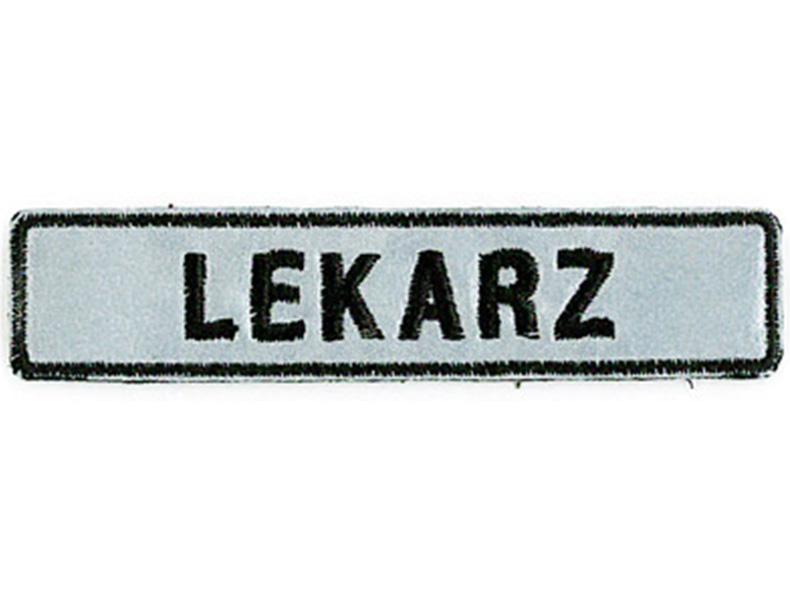 

Emblemat Lekarz odblaskowy haftowany na rzepie