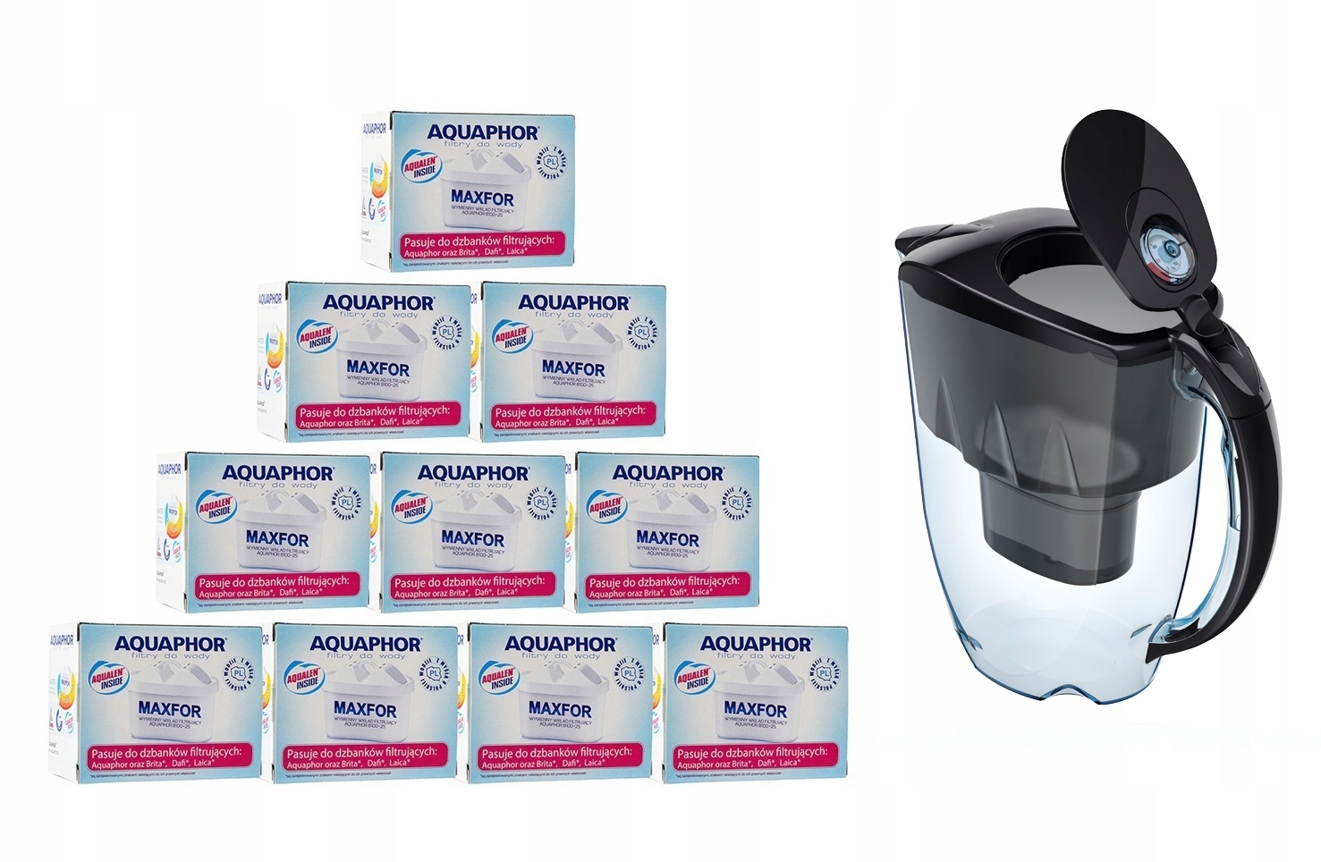 

Filtr Maxfor Brita Maxtra 10 Sztuk +dzbanek Jasper