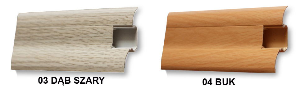 Elementy akcesoria listwy przypodłogowej 52x23mm Długość 4 cm