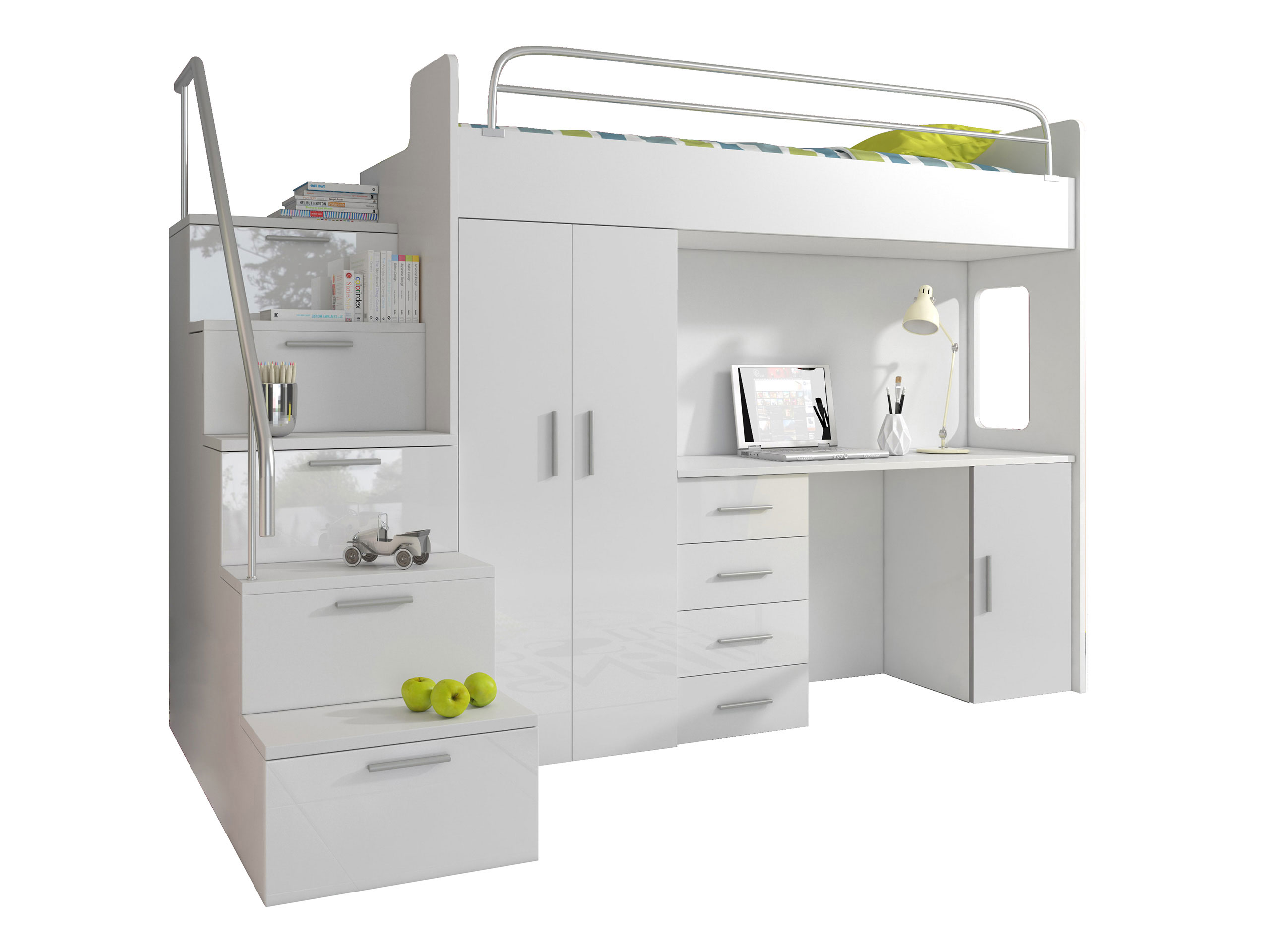 Двухъярусная кровать РАЙ 4S в комплекте с матрасом