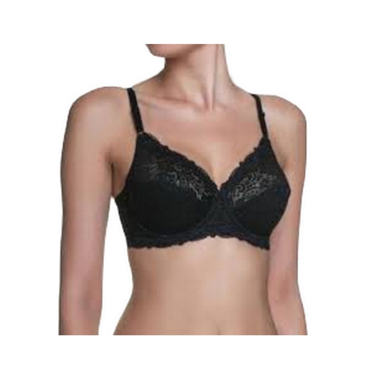 Biustonosz Triumph miękki czarny koronkowy Compliment 85C