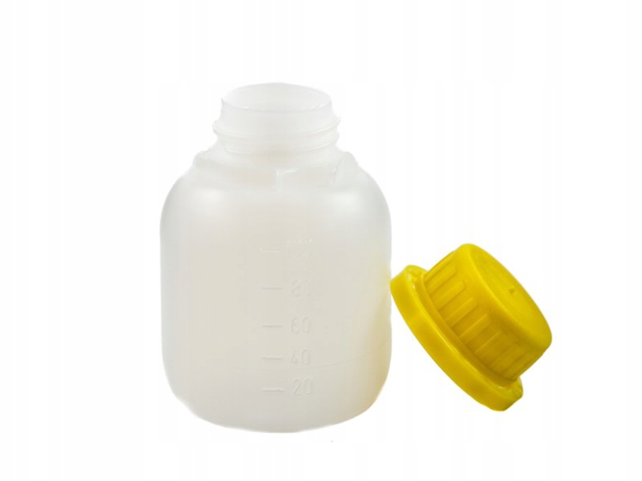 

Butelka Hdpe 100 ml nakrętka z plombą żółta